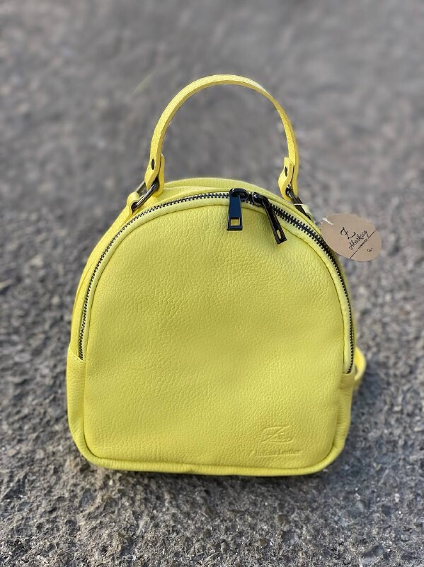 Итальянская сумка - рюкзак из натуральной кожи от AB Zapatos mochila NAPA pomelo АКЦИЯ - Imagen 2