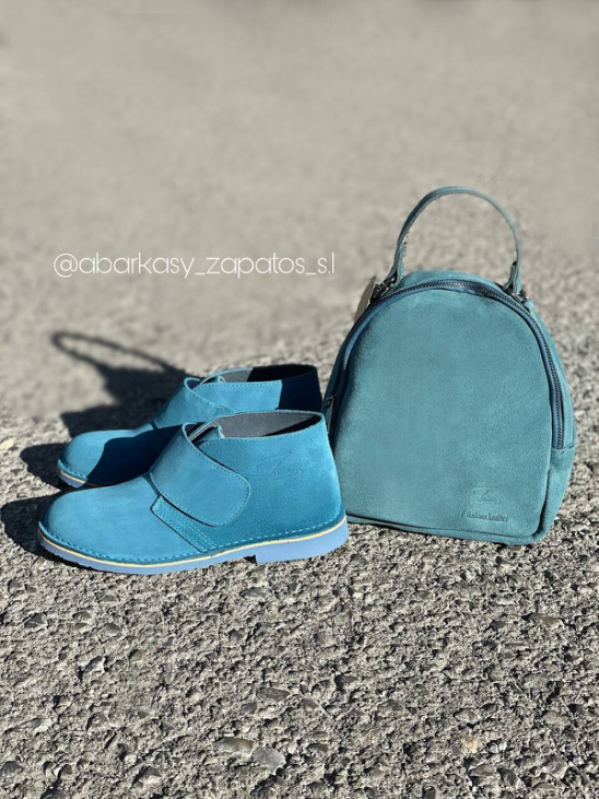 Ab.Zapatos 3316 New R • Petrol + AB.Z · Pelle · mochila serraje (610) TURQUESA АКЦИЯ - Imagen 2