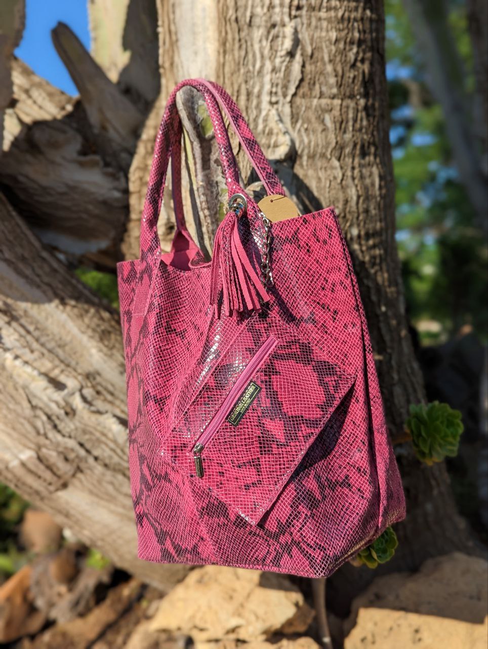 Ab. Zapatos 3106-8 magenta+PELLE - Shopper PITON FUXIA АКЦИЯ - Imagen 5