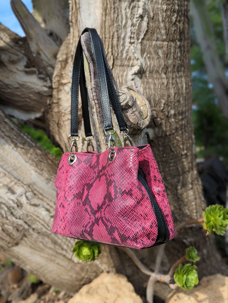 Ab. Zapatos 3106-8 magenta+PELLE serpiente 1019 FUXIA АКЦИЯ - Imagen 4