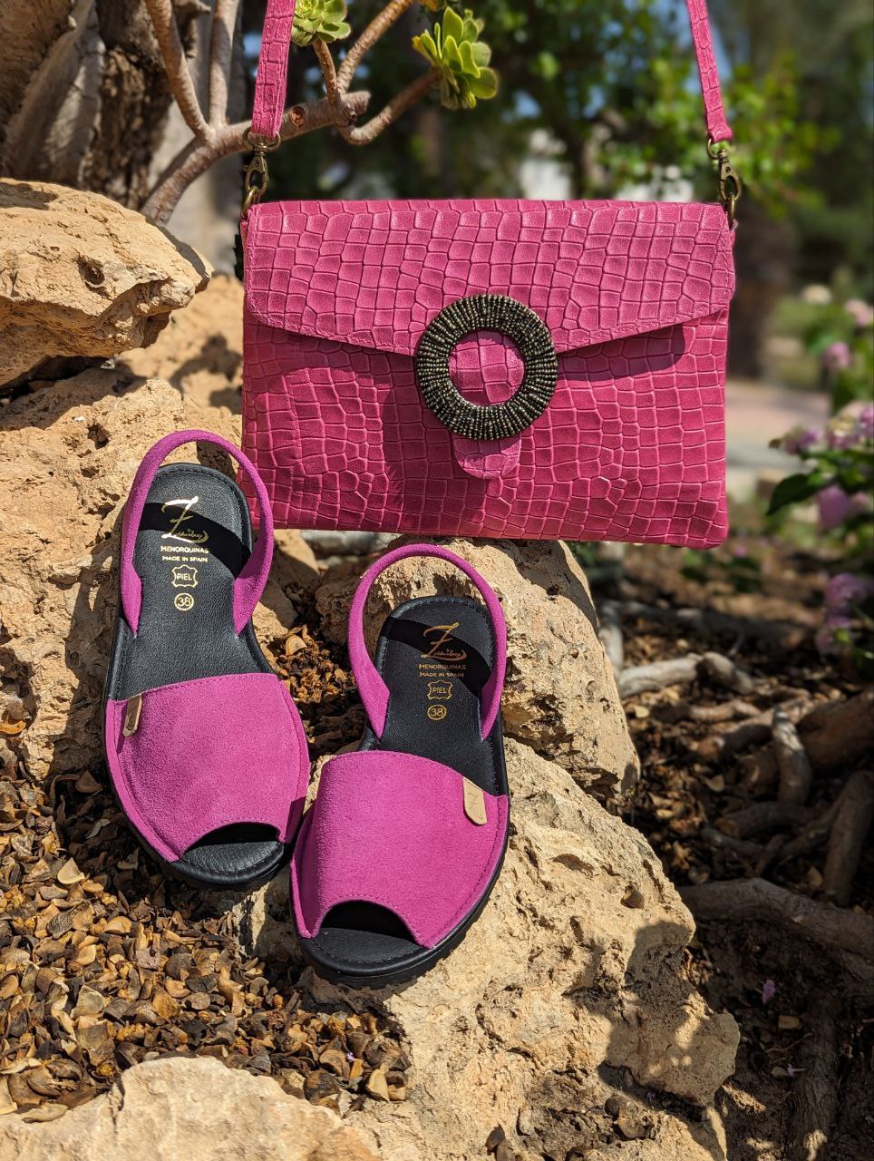 Ab. Zapatos 3106-8 magenta+PELLE 1603 FUXIA АКЦИЯ - Imagen 2