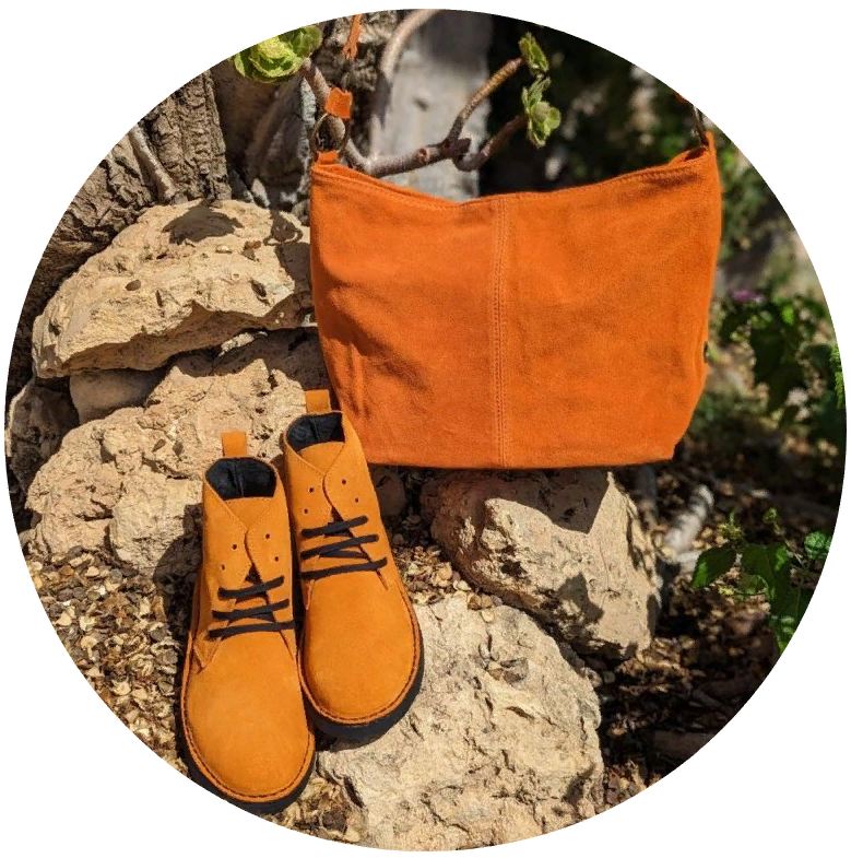 AB.Zapatos 1619/2 New R MANDARINA+PELLE- TRESIS (500) naranja АКЦИЯ