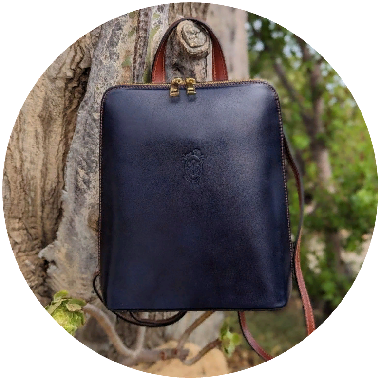 AB.Z PELLE MOCHILA VERA PELLE (590) marino-cuero