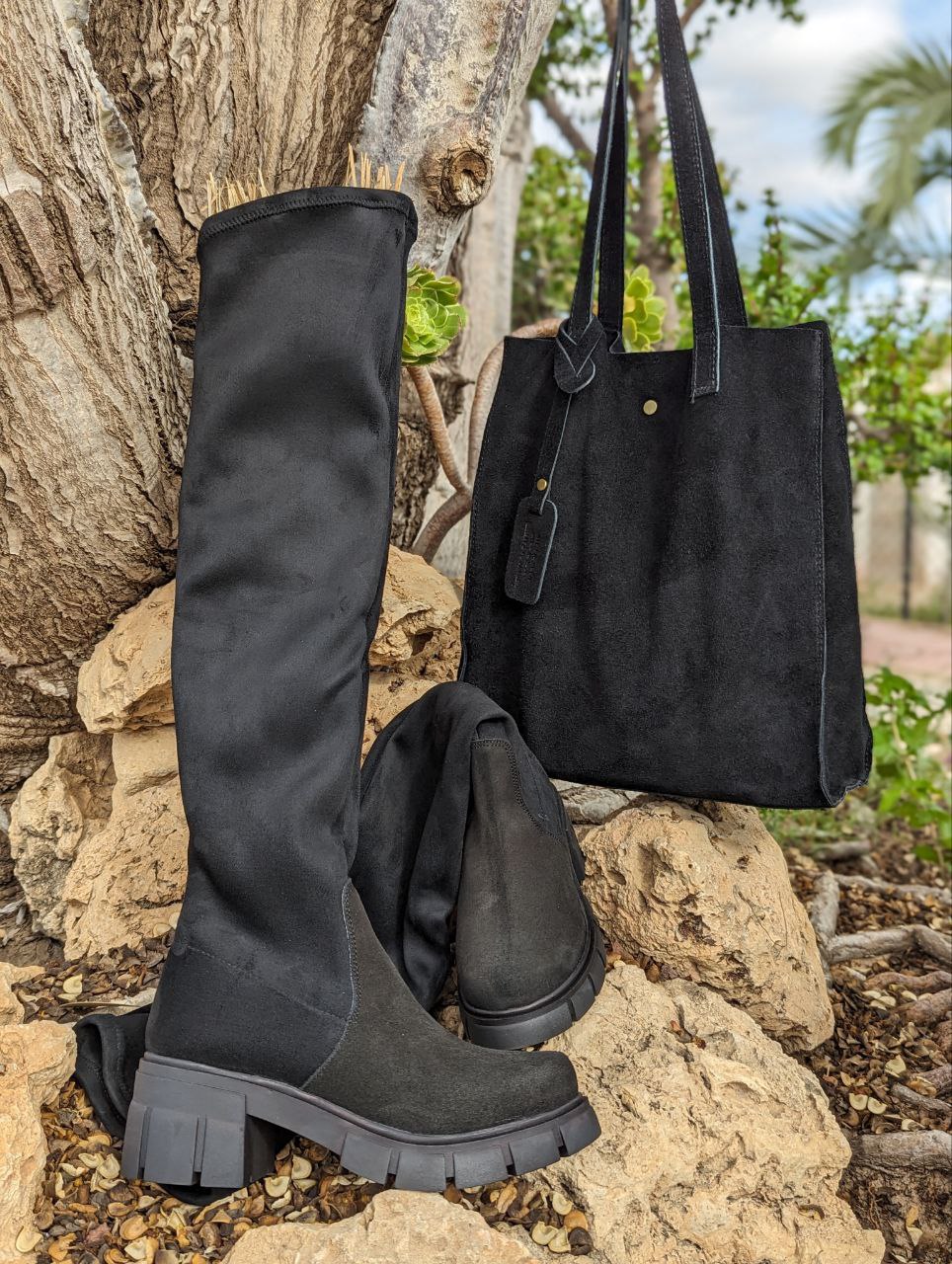 Ab.Zapatos Botas-medias 22 Negro+PELLE-SHOPPER 17-09 (490) negro АКЦИЯ - Imagen 2